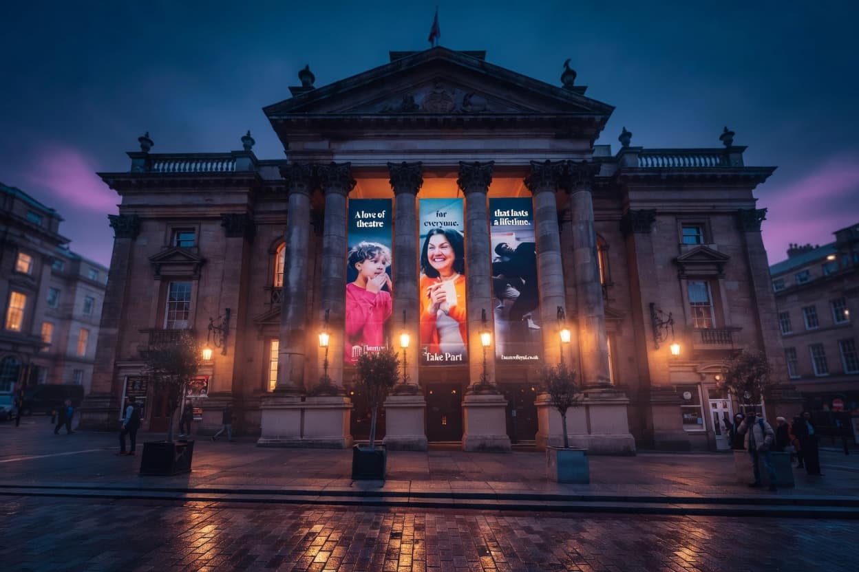 Newcastle Theatre Royal exterior evening