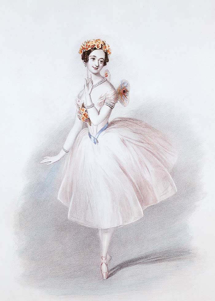 Marie Taglioni in La Sylphide, 1832 lithograph